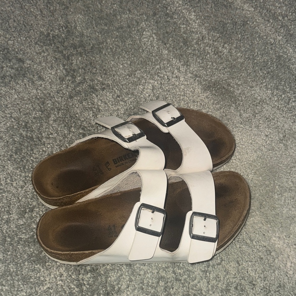 Birkenstock White Double-Strap Sandals